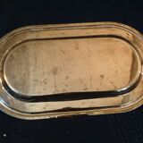 Rectangular dish in stainless steel louis style vintage swan head