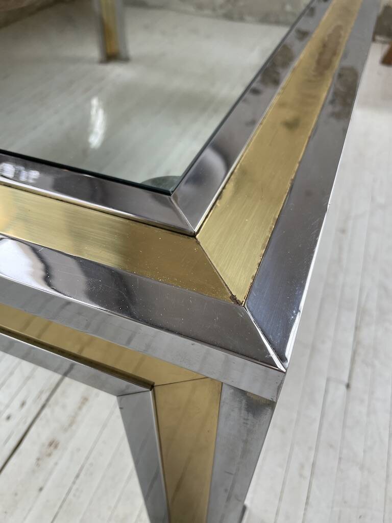Romeo Rega chrome brass coffee table