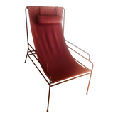 Fauteuil Celchar AM.PM en cuir bordeaux