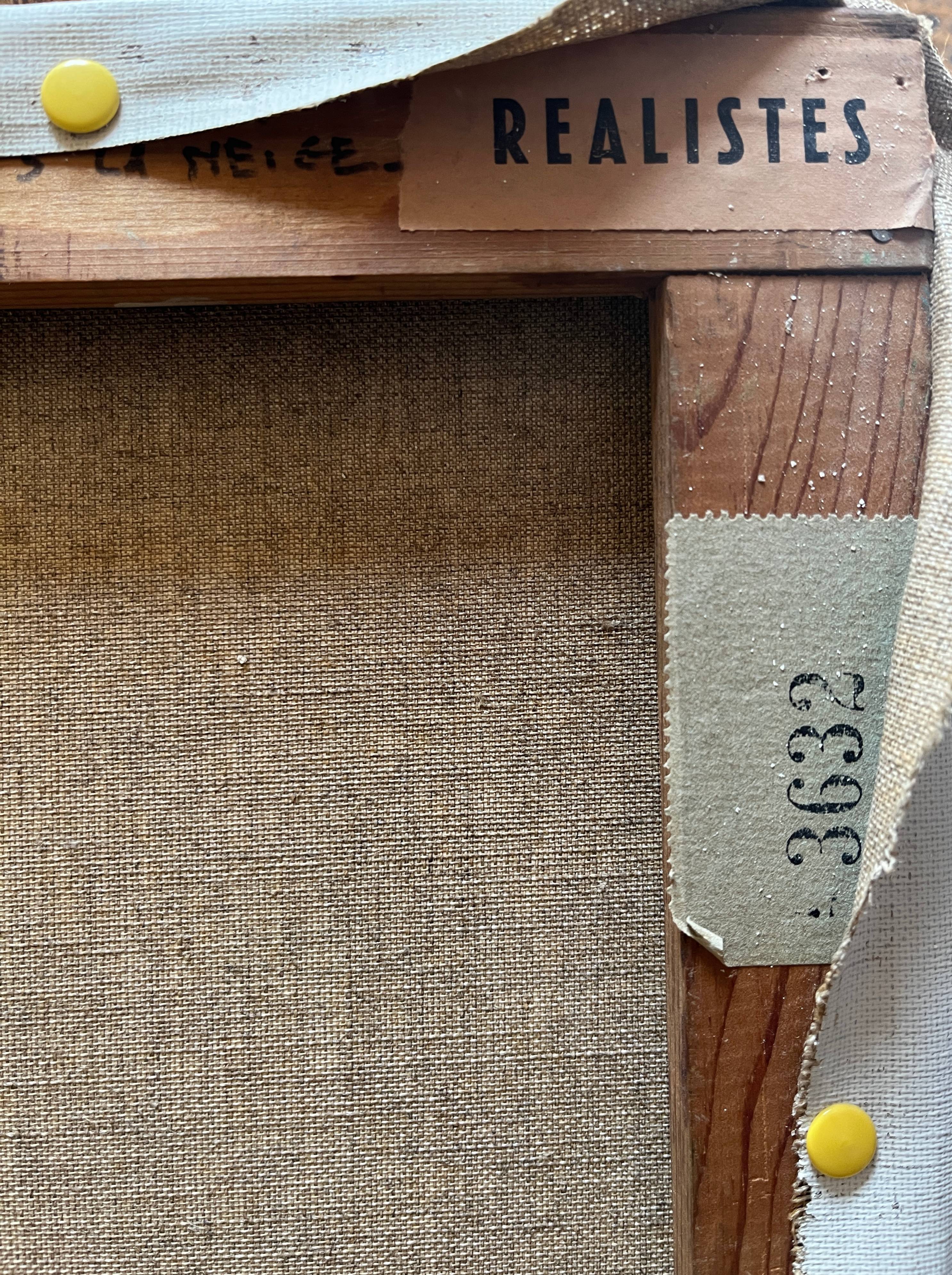 HST painting Denis Reissant "Outskirts of the city" Salon des Indépendants 1975