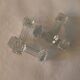 Vintage pressed glass knife rests – set of 4 – art deco style
