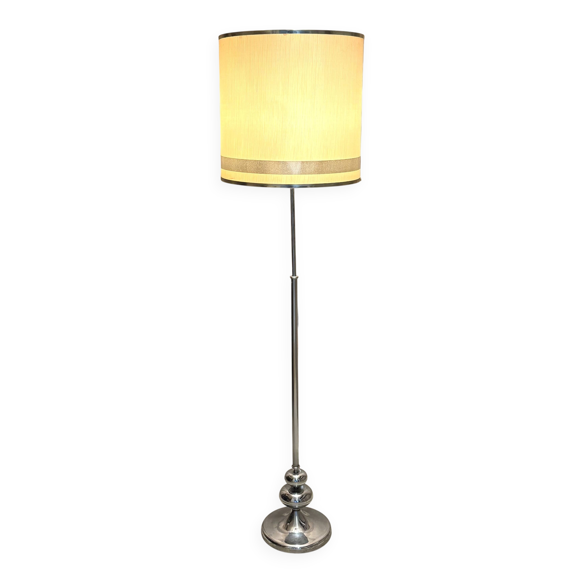 1970s chrome metal floor lamp