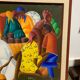Oil on canvas - Haiti - market scene - signed