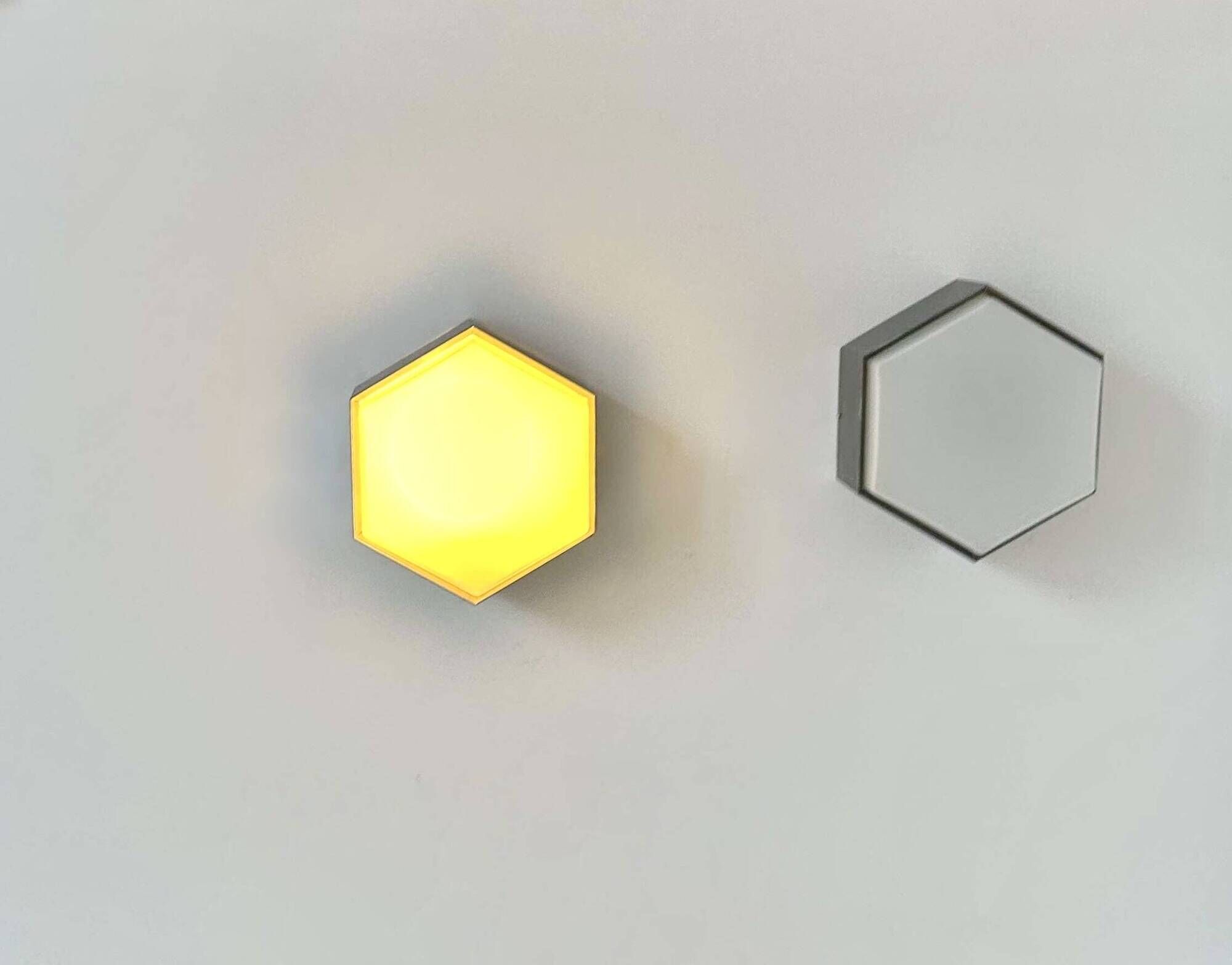Pair of vintage opaline and metal wall lights, Raak Holland 1970