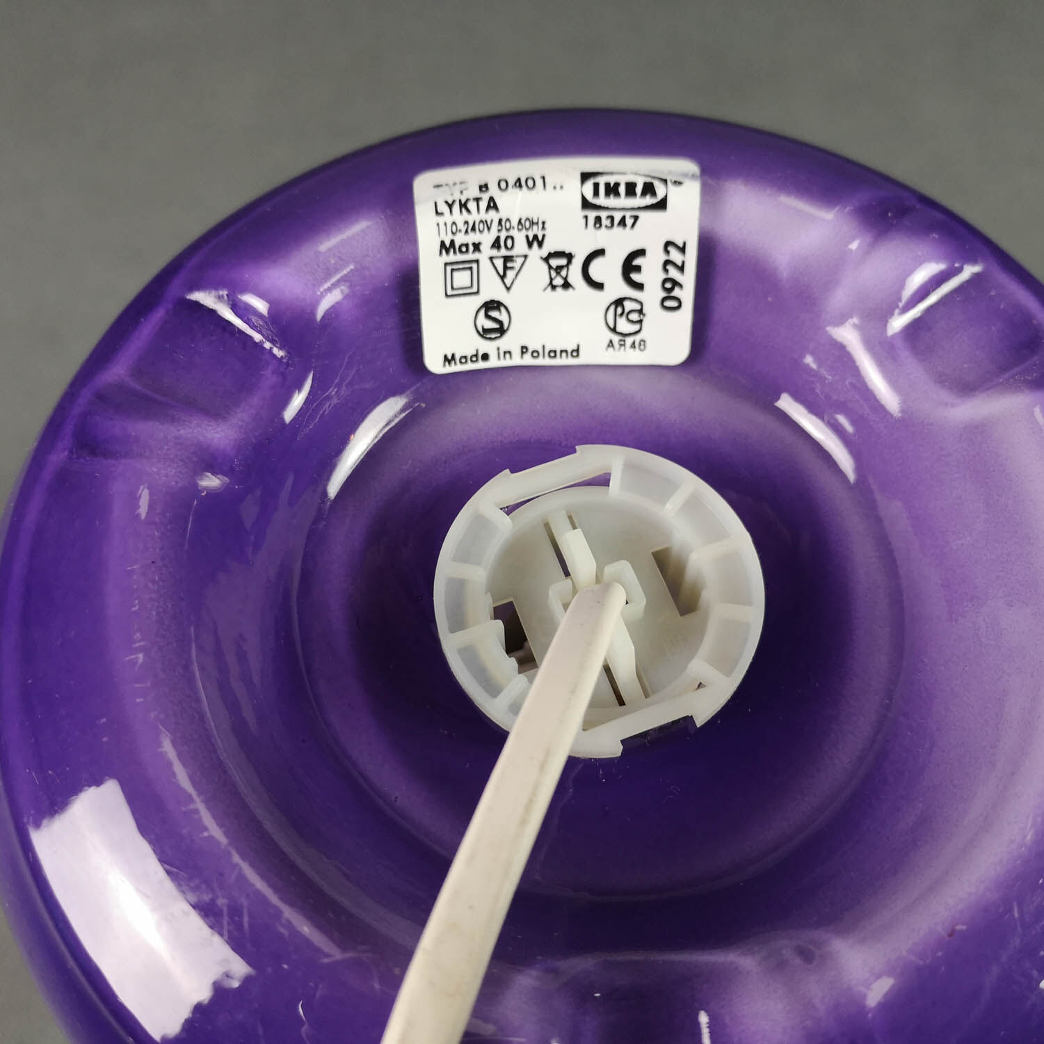 Lykta purple lamp Ikea opaline