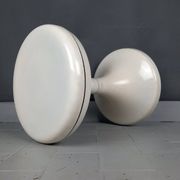 Jurcek stool in white plastic by Bogomir Zorman & Ljerka Finžgar for Meblo Yugoslavia, 1970s