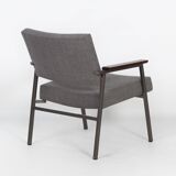 Vintage armchair with teak armrests by Avanti, 1960s, reupholstered