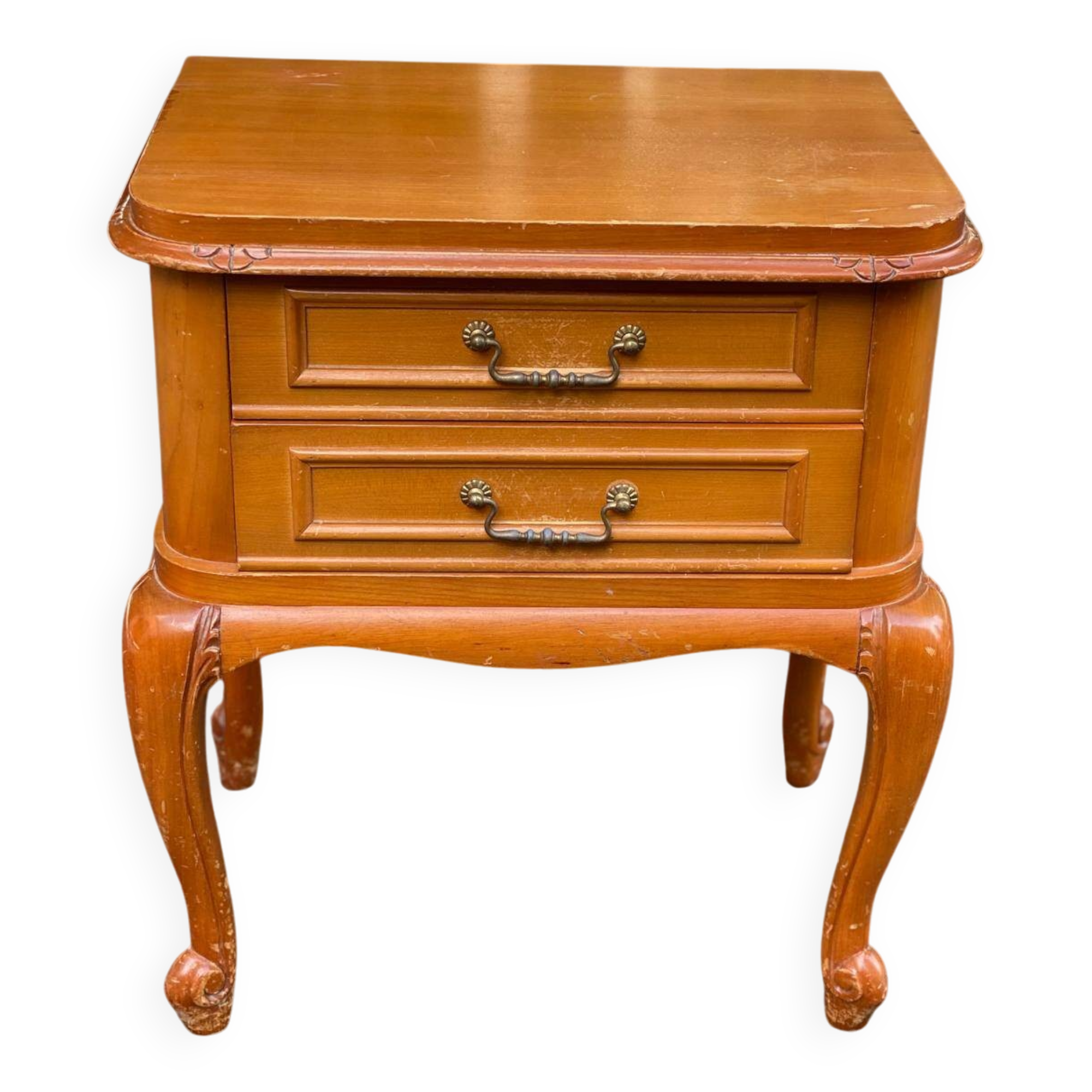 Louis XV bedside table in solid wood from the 20th century