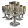 6 verres à porto en cristal uni torsadé – Typés des années 1960-1970’s
