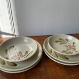 6 flat and deep stoneware plates