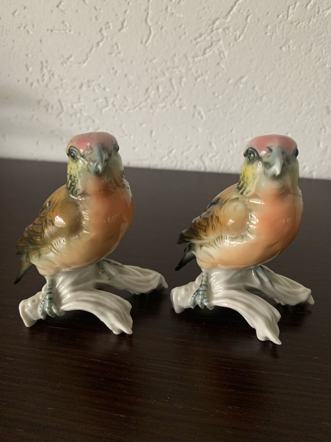 Couple d'oiseaux en porcelaine Karl Ens