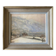 Tableau HST "View of the lake under the snow from Montreux" Jeanne JANOGE 1890-?