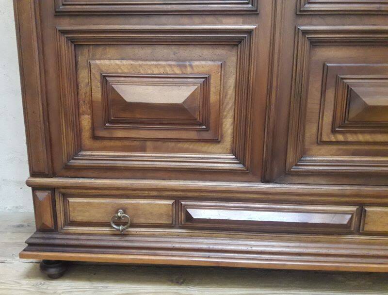 Walnut display cabinet 19th century H234cm