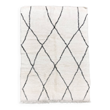 Beni Ouarain Moroccan Berber rug with black diamonds 2.36x1.65m