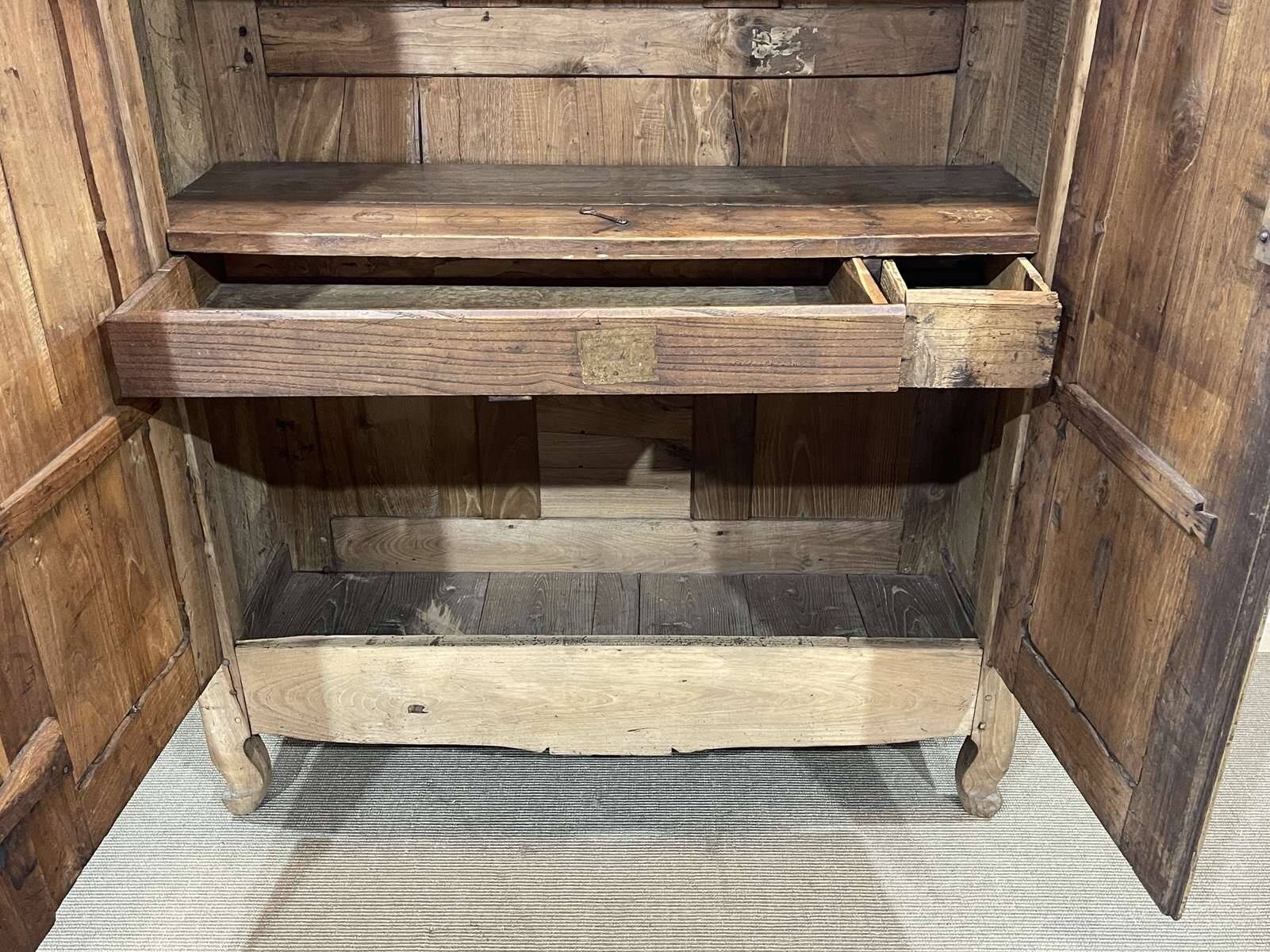 19th century raw chestnut country wardrobe