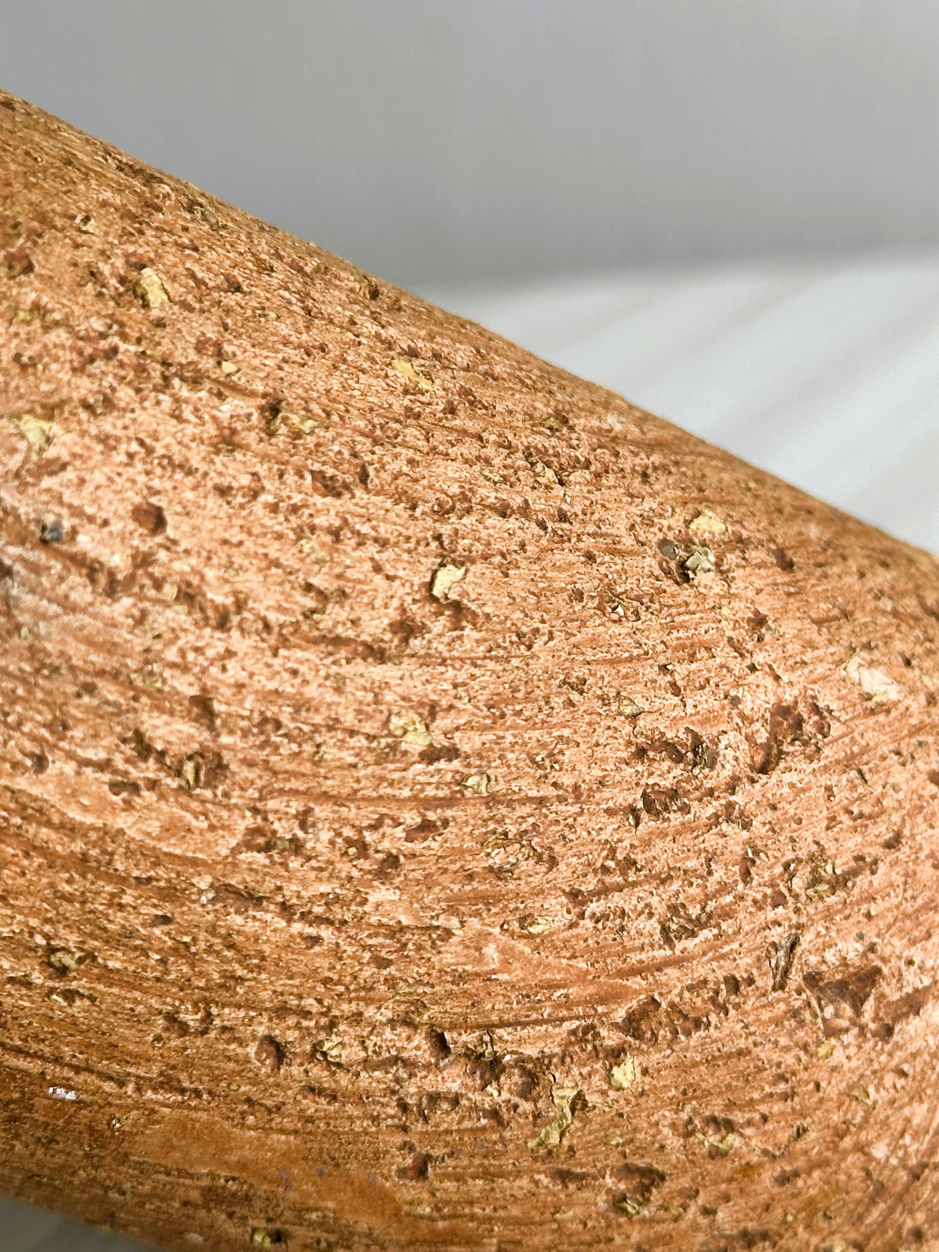 Raw stoneware vase, minimalist natural style