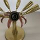 Brass Italian Stilnovo Style Theatre Ceiling Light Flush Mount, Italy, 1950