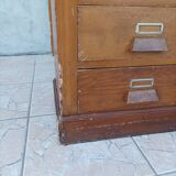 Meuble d'apothicaire de métier en sapin 53 tiroirs