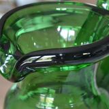Pichet artisanal en verre vert d'Espagne