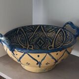 Morocco salad dish white blue 19th century.