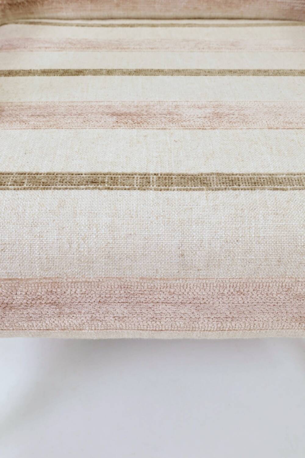 Fauteuil vintage style scandinave lin naturel 1970