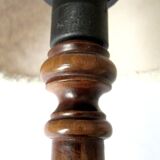 Lampe de chevet en chêne et velours de laine