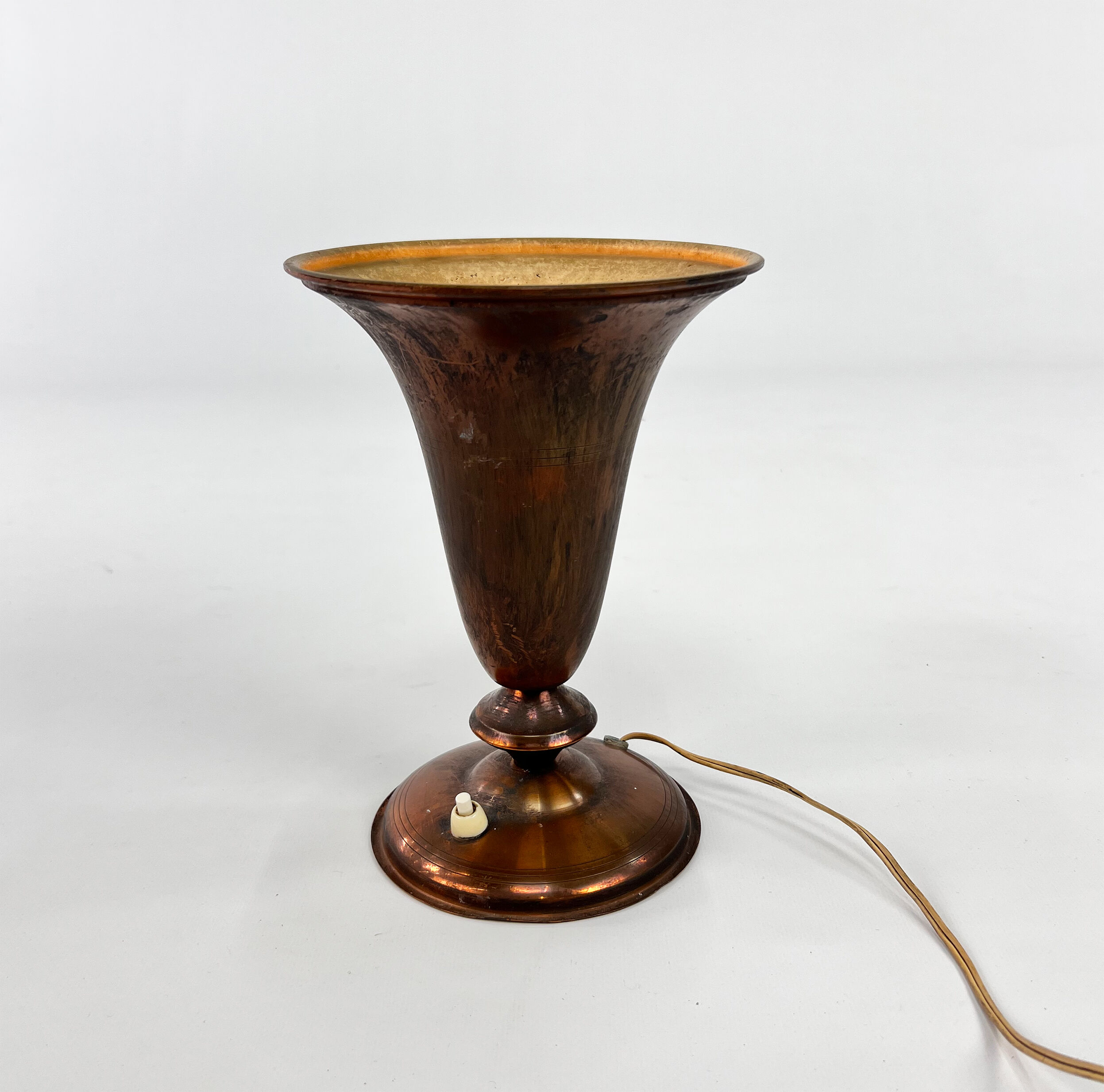 Copper chalice lamp 1950