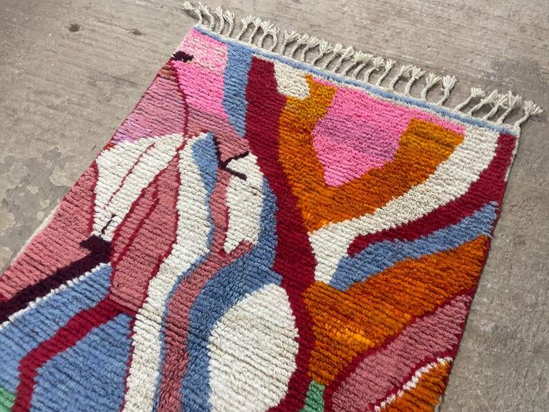 Wool Beni Ourain Rug,custom moroccan rug 150/250cm