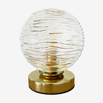 Lampe à poser globe vintage en verre