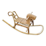 Rattan rocking horse
