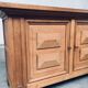 Brutalist Handcrafted Oak 2 Door Cabinet, Belgium, 1950s