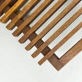 Mid Century Teak Flower Bench, 1960s