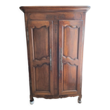 Cabinet 2 doors in solid walnut