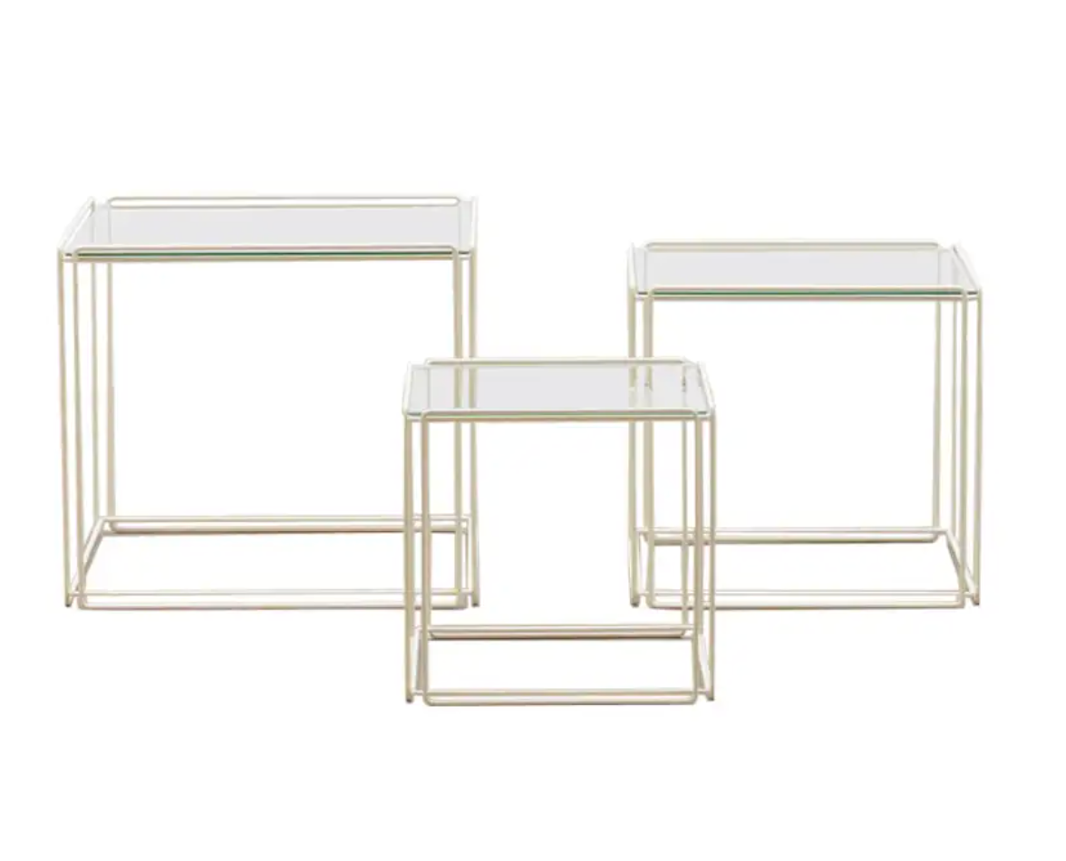 Tables gigognes design Max Sauze éditées par Iscocèle