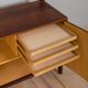 Scandinavian two bay rosewood free-standing wall unit