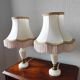 Paire de lampes vintage en albâtre