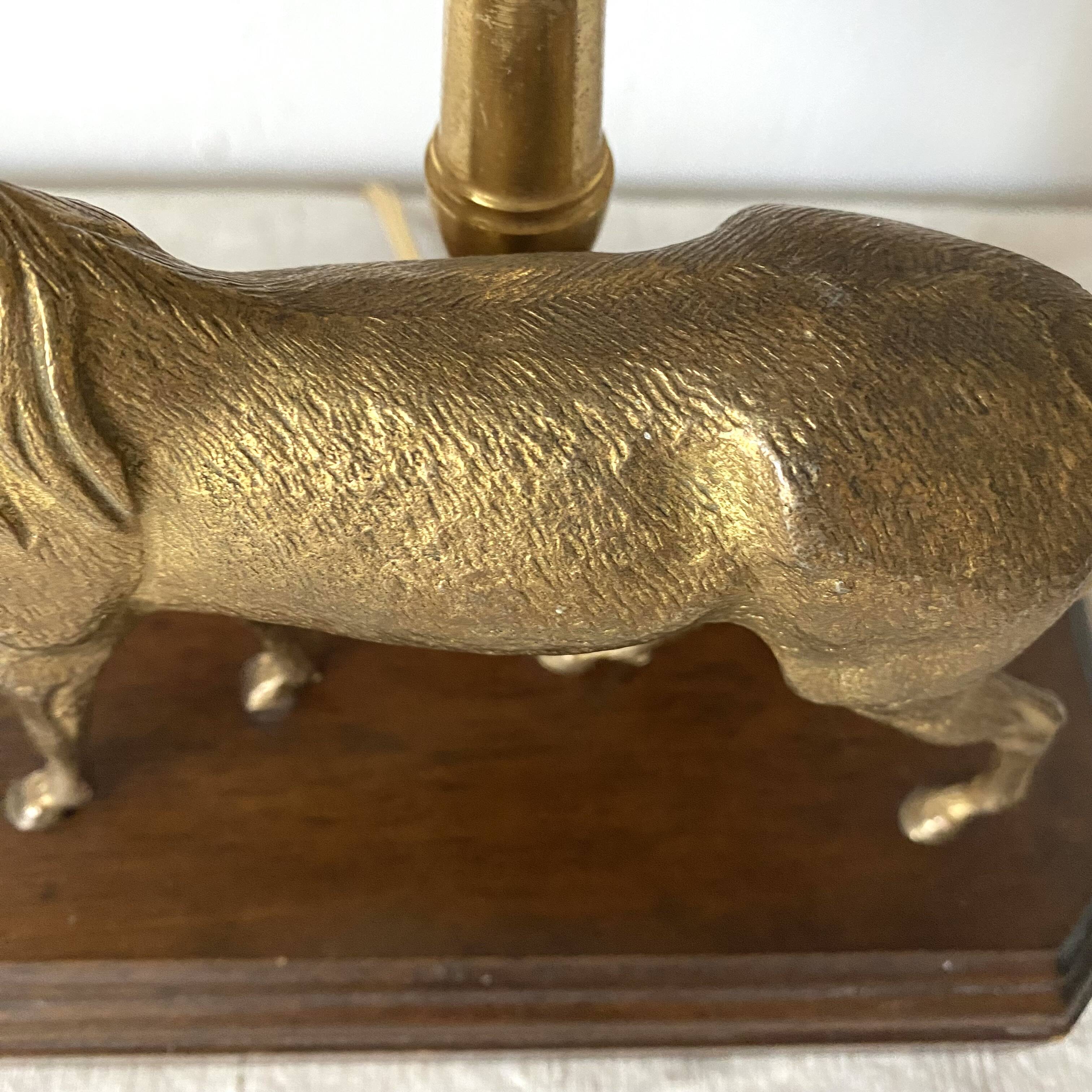 Lampe cheval années 60-70