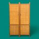 Bamboo cabinet woven and modular pine vintage 1960