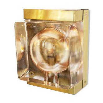 Glass wall light/sconce "Maritim" by Vitrika. Denmark 1970s
