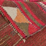 3x10 Pink & Red Tribal Vintage Runner Rug, 80x306Cm