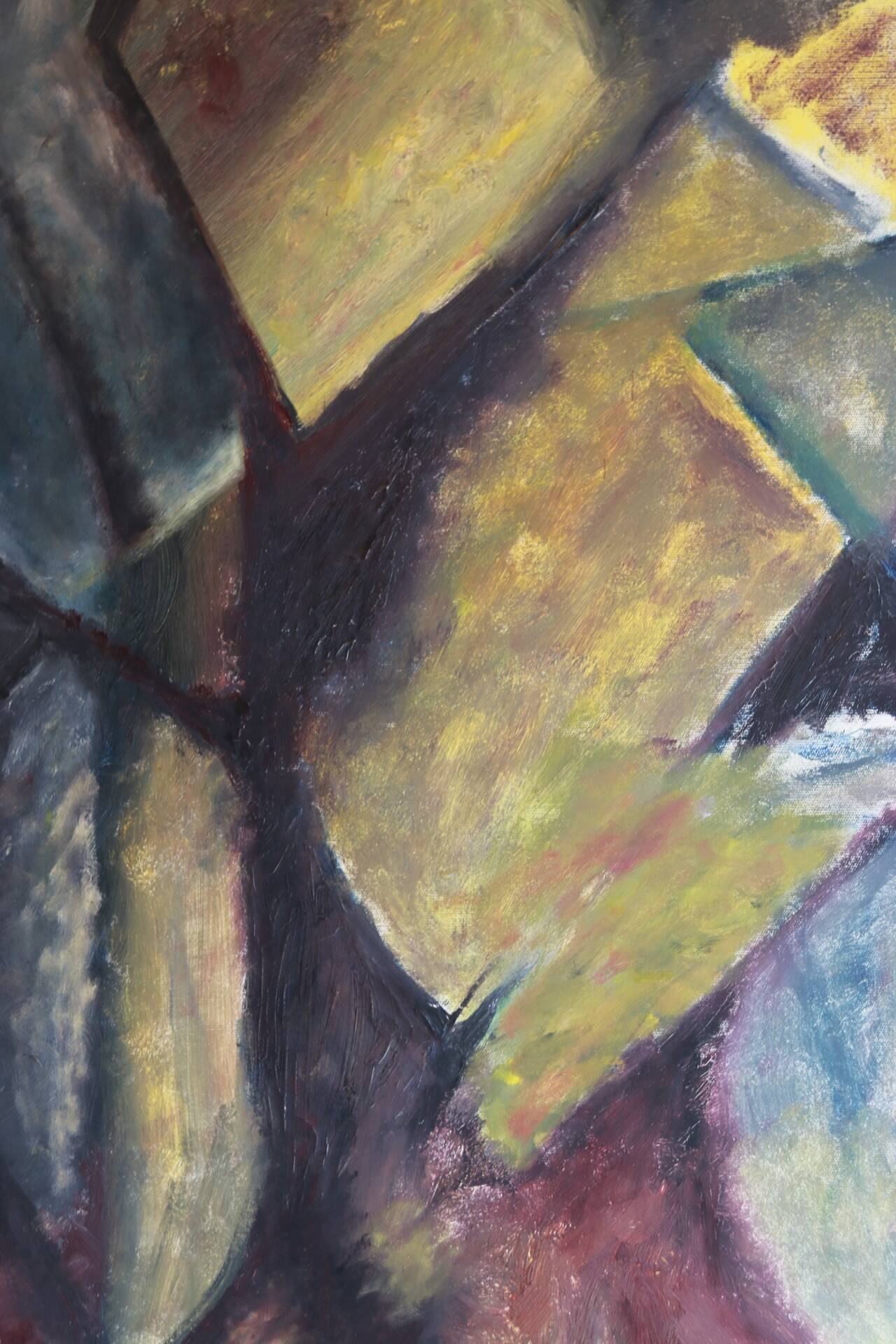 Large abstract art painting, 1970