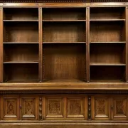 Important double-sided display case – Renaissance style – Walnut and burl