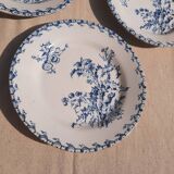 6 flat plates from the Chardon de Gien series
