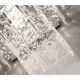 Transparent and hammered strips “listelli ” murano glass chandelier