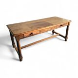 Solid oak French dining table / desk / 1900s