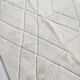 Moroccan Berber carpet blessed ouarain ecru plain with engraved diamonds 302x210cm