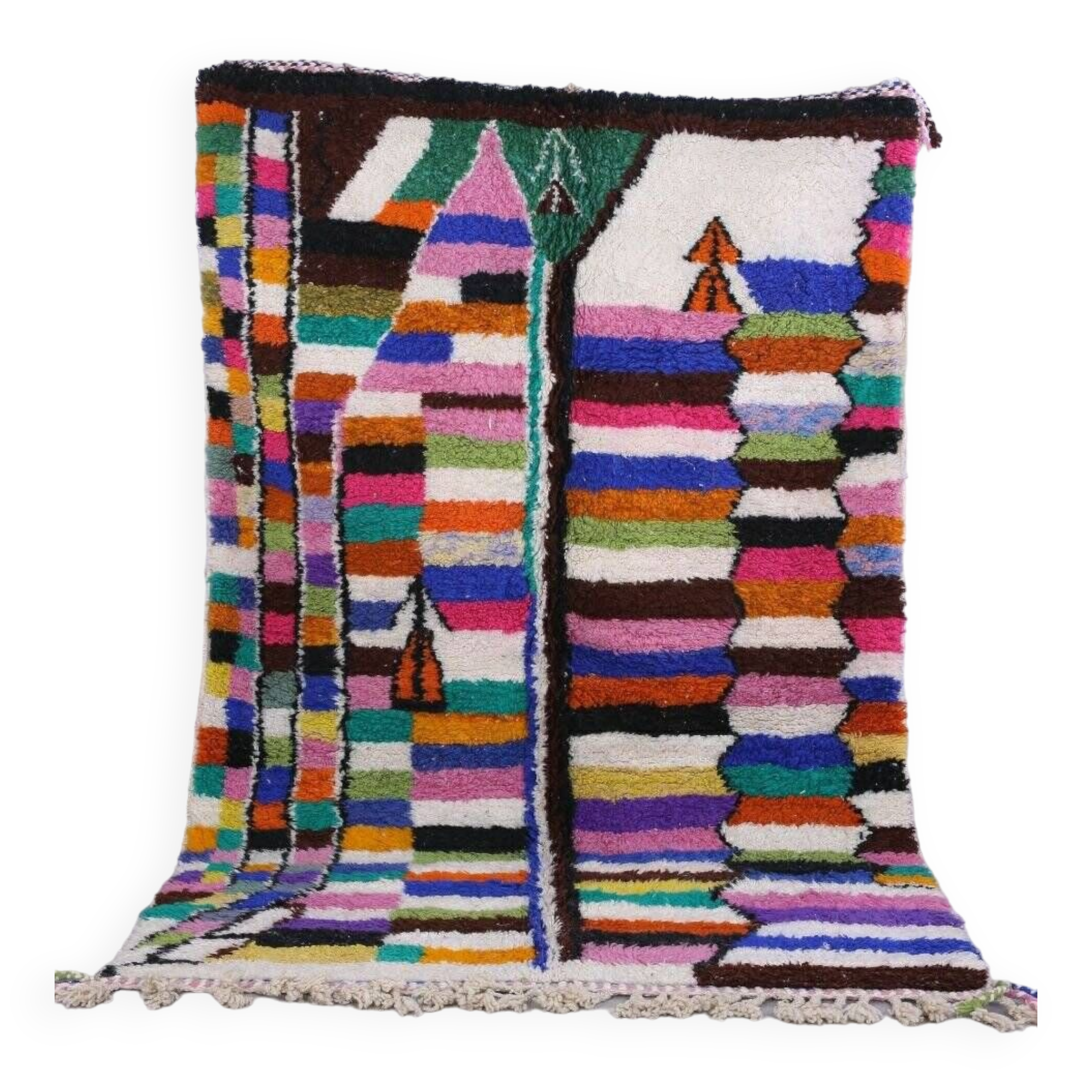 Handmade wool Berber rug 250x150 cm