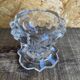 Set of 4 vintage conical moulded glass candle holders sully