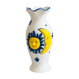 Vintage Sun & Moon Vase ceramic H17cm