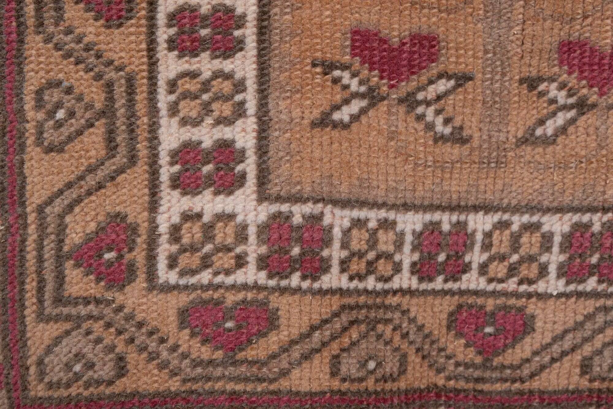 Vintage Turkish hallway rug 71x216 cm
